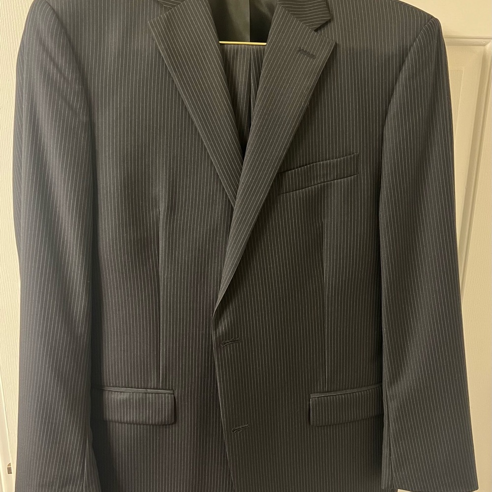 Classic Gray Pinstripe Men's Suit (Ralph Lauren)